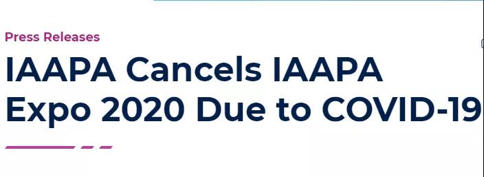 2020年IAAPA博览会宣布取消