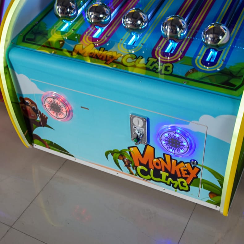 猴子爬树大型游戏机儿童投币趣味推球彩票机电玩城娱乐设备